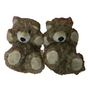SOUND MATES TEDDY BEAR SLIPPERS SIZE M (2-3)